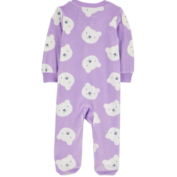 Carter’s Just One You Polar Bear Footed Sleeper w/ 2 Way Zip 3 Months - Picture 2 of 4